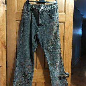 Chico’s embroidered jeans